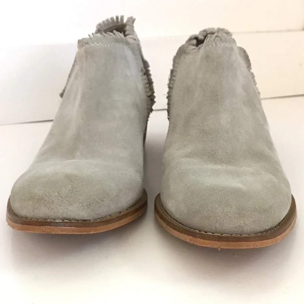 REBELS Suede Fringe Trim Ankle Boots Chelsea Women’s Size 8